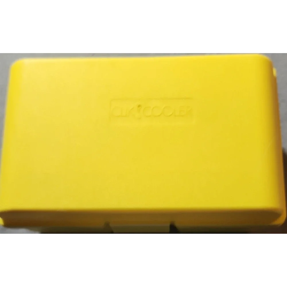 CLIK COOLER Yellow Plastic Cooler Box Lunch Container Rectangle Snap Lid